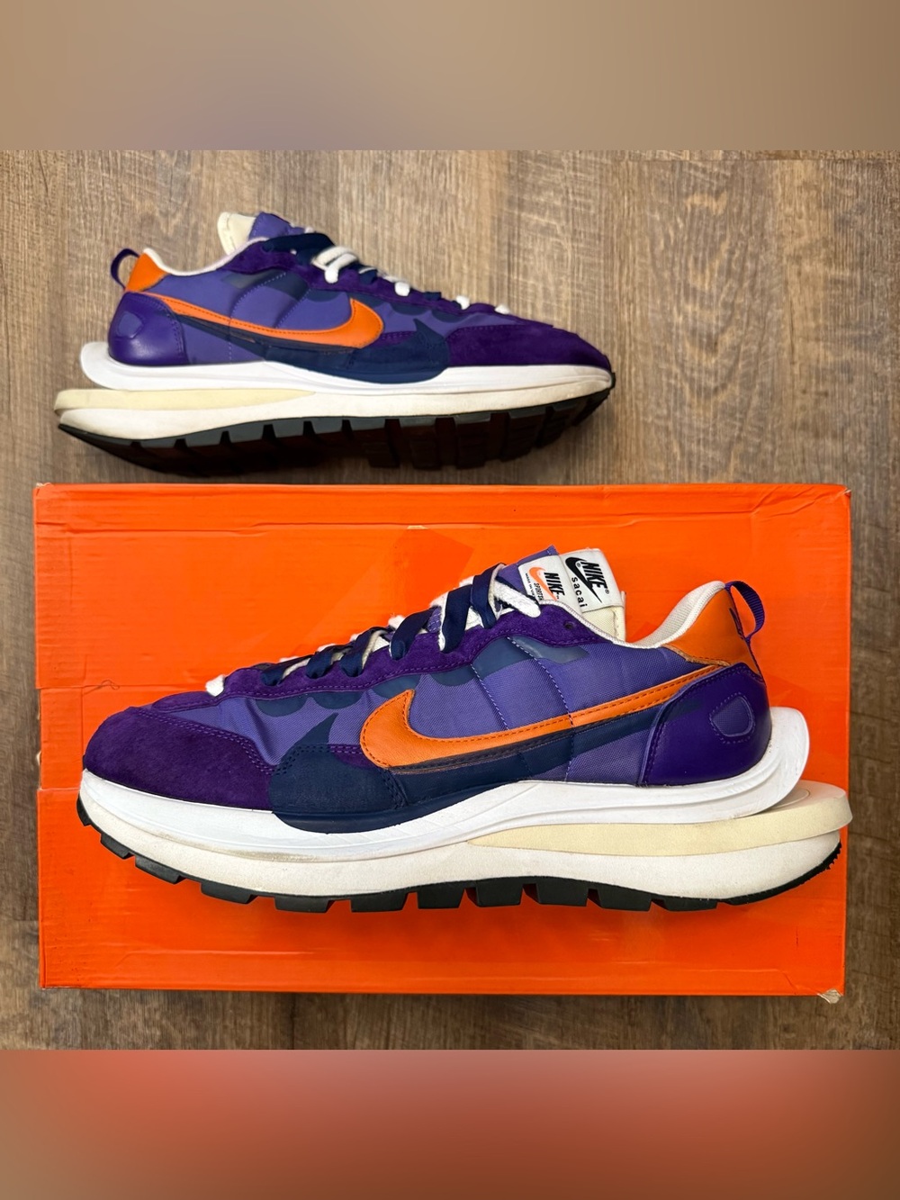 Sacai x Nike VaporWaffle Dark Iris Purple Orange